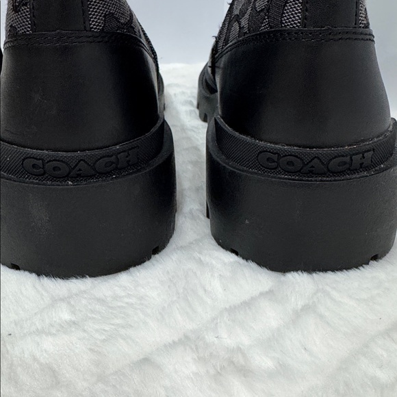 Coach Men’s CitySole Lace-Up Boot Signature Jacquard Black Size 11D NWOT - Picture 15 of 15